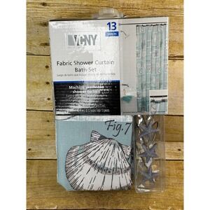 VCNY Home 13 Piece Fabric Shower Curtain‎ Bath Set